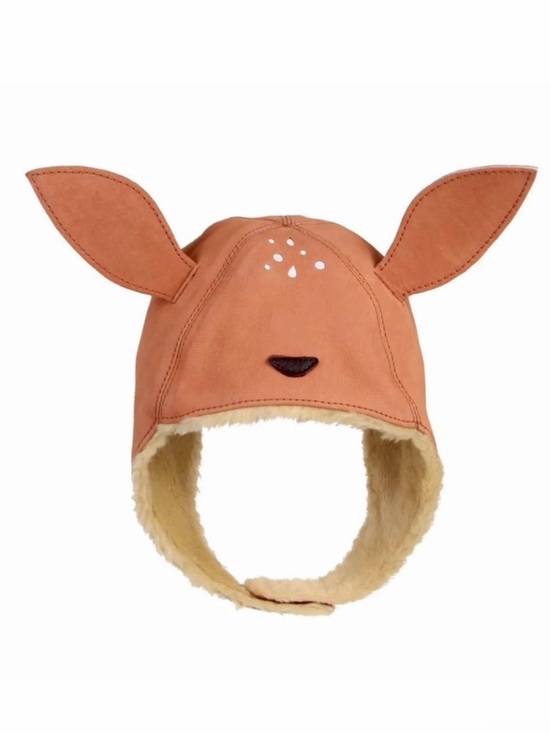 Anthropologie Other - NWT Anthropologie Donsje Kids KAPI Winter Leather Hat Size SMALL Deer 3 6 9 12 m